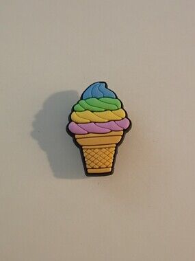 10 for $10 Jibbitz Croc Charm - Ice Cream Cone Multicolored Soft Serve Swirls